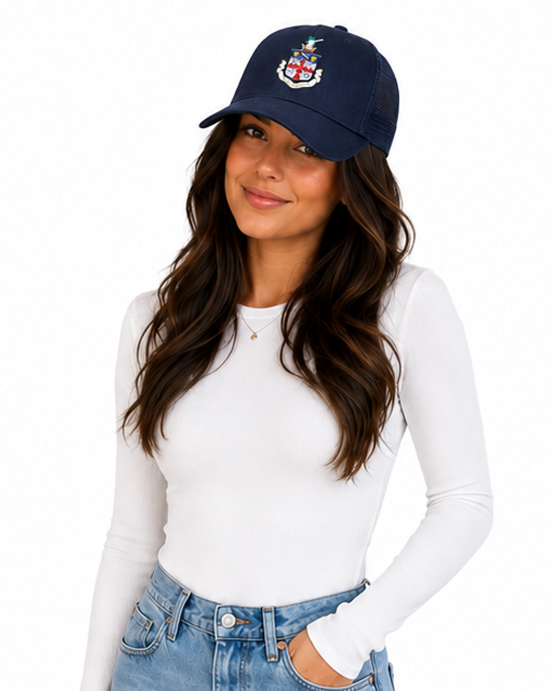 Unisex Heritage Trucker Hat (Navy)