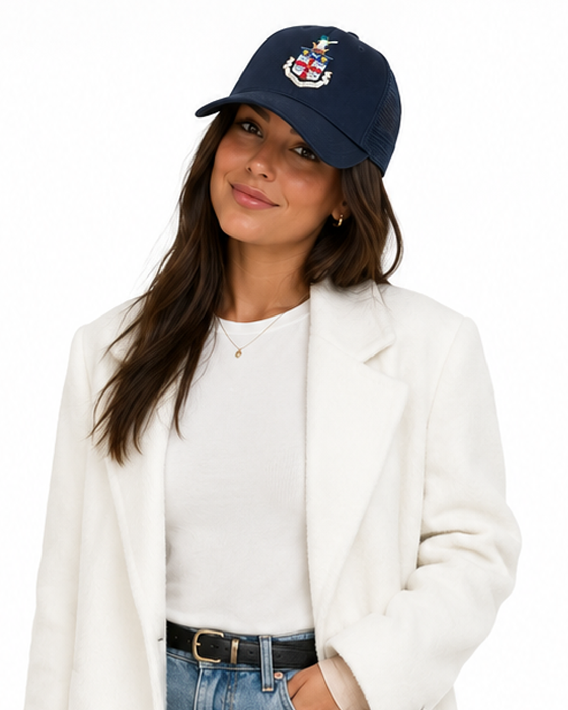 Unisex Heritage Trucker Hat (Navy)